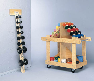 Wall Mounted Wood  Dumbell Rack