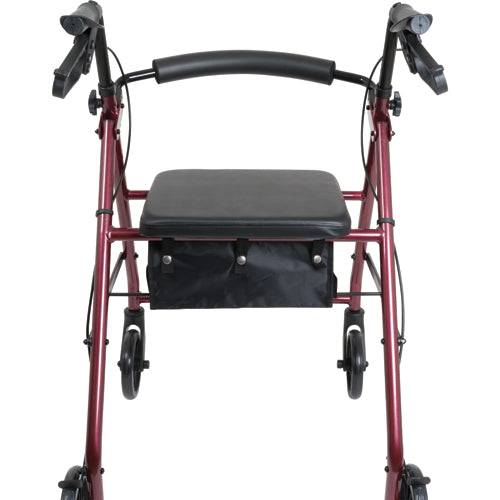 Aluminum Rollator w/Loop Brake Burgundy  4-Wheel