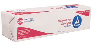 Non-Woven Gauze Sponge 4 x4  4 Ply Bx/200 Non-Sterile