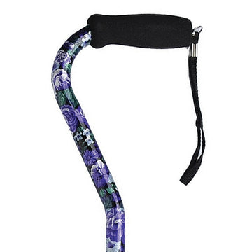 Offset Handle Aluminum Cane Color Mauve Floral      (Each)