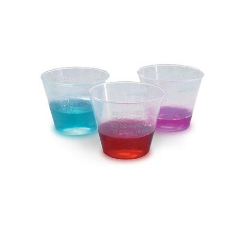 1 oz Plastic Calibrated Medicine Cups in Ounces and Mil 100 pck