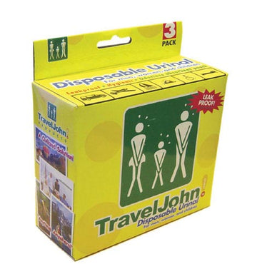Travel John Disp Urinary Pouch  Bx/3