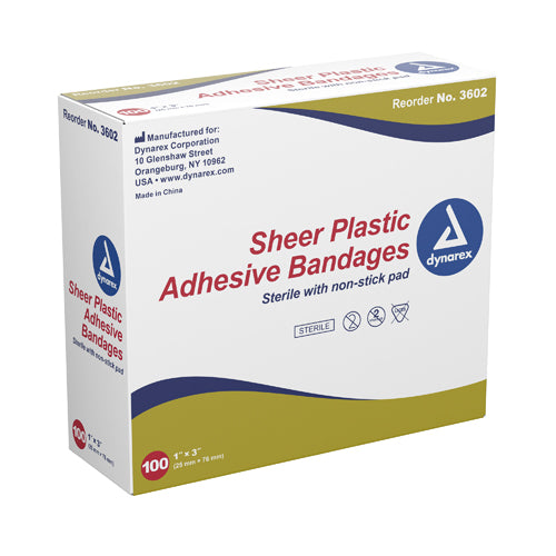 Adhesive Bandages Sheer Strips Sterile Bx/100
