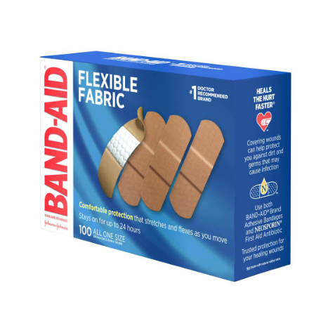 Band Aid Adhesive Strip Bandages 3/4x3 100bx