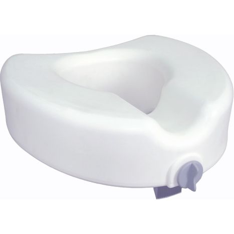 Elongated Raised Toilet Seat with Lock by Drive