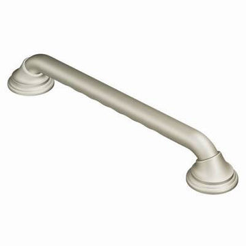 Moen Ultima Grab Bar  18  Brushed Nickel  w/Curl Grip