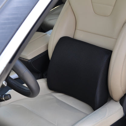 Lumbar Cushion w/Straps, Black Memory Foam