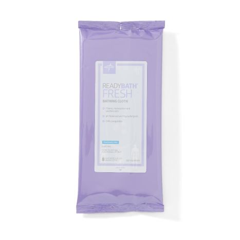 Medline ReadyBath Fresh Standard-Weight Bathing Cloths 8 pck