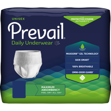 Prevail Unisex Daily Underwear - Maximum Absorbency 18 pack