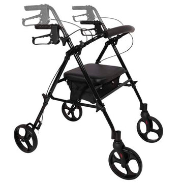 Rollator  Aluminum  Height Adjustable  Black