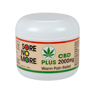 Sore No More® PLUS CBD WARM Pain Relief 4 oz. Jar / 2000 mg by Sombra
