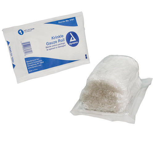 Gauze Krinkle Roll - Sterile 4.5" X 4.1 yds. 6-Ply (each)