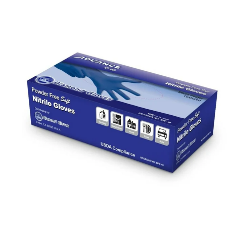 Nitrile 4.0 mil Gloves - Powder Free Exam Glove - Med bx of 100