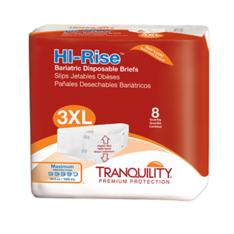 Tranquility HI-Rise Bariatric Disposable Briefs 8ct