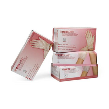 MediGuard Vinyl Synthetic Exam Gloves, Powder-Free Bx 150