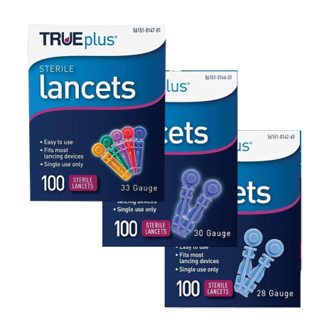 TRUEplus Single-Use Sterile Lancets - 30G 100/bx